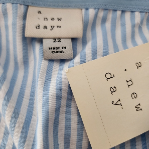 A New Day Belted Midi Bandeau Dress NWT Striped - Picture 11 of 12